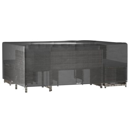 Калъф за градинска мебел 2 бр 16 капси 300x250x90см правоъгълни
