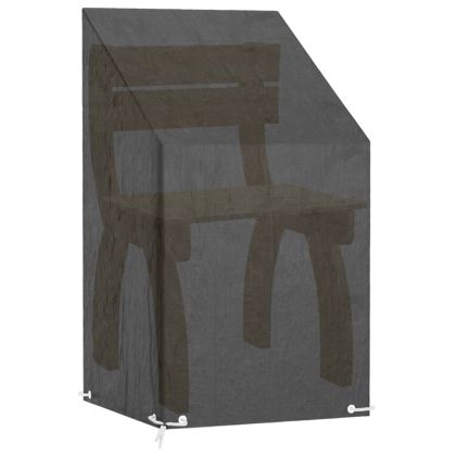 Калъф за градински стол 2 бр 8 капси 65x65x80/120 см полиетилен