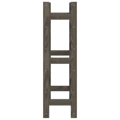 Стойка за вино за 30 бутилки, сива, бор масив