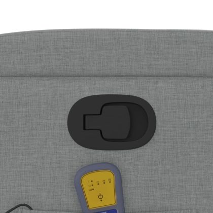 Масажен реклайнер стол, светлосив, текстил