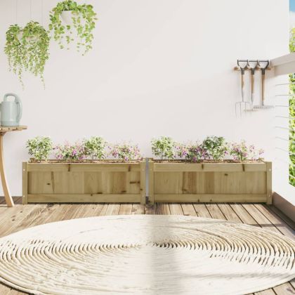 Градински сандъци, 2 бр, импрегнирана борова дървесина