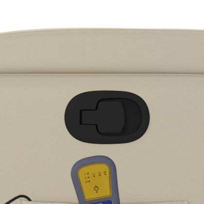 Масажен стол реклайнер, кремав, изкуствена кожа