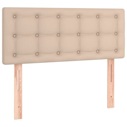 Горна табла за легло, капучино, 100x5x78/88 см, изкуствена кожа