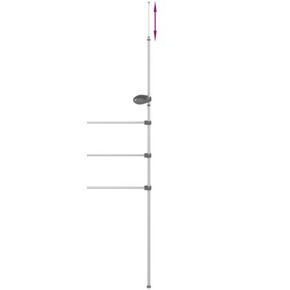 Закачалка за кърпи 47x280 см алуминий