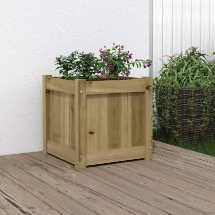 Градинска кашпа 40x40x40 см импрегниран бор
