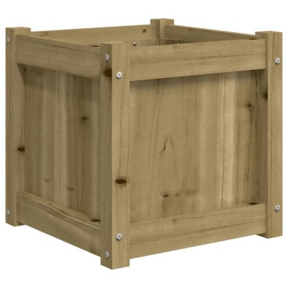 Градинска кашпа 40x40x40 см импрегниран бор