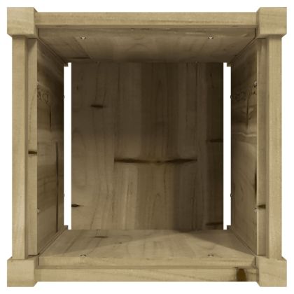 Градинска кашпа 40x40x40 см импрегниран бор