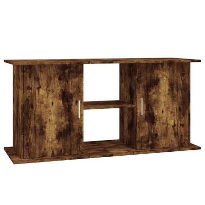 Поставка за аквариум, опушен дъб, 121x41x58 см, инженерно дърво