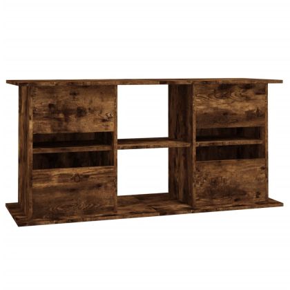 Поставка за аквариум, опушен дъб, 121x41x58 см, инженерно дърво
