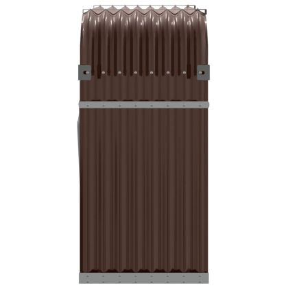 Поставка за дърва, кафяв, 120x45x100 см, поцинкована стомана