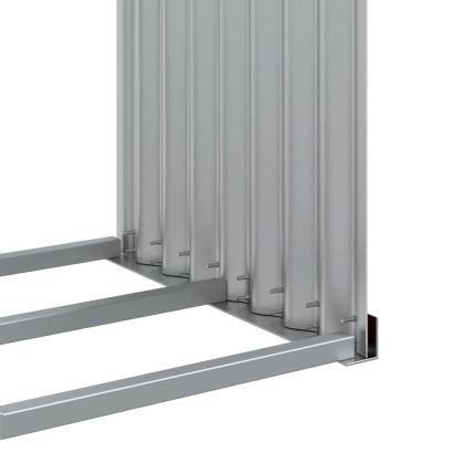 Поставка за дърва, кафяв, 120x45x100 см, поцинкована стомана