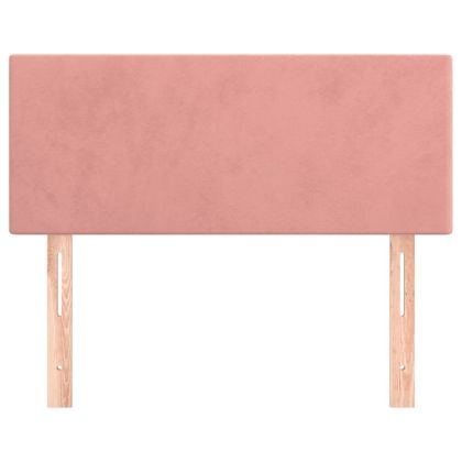 Горна табла за легло, розова, 90x5x78/88 см, кадифе