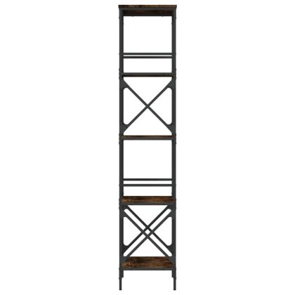 Библиотека 5 рафта опушен дъб 59x35x171 см инженерно дърво