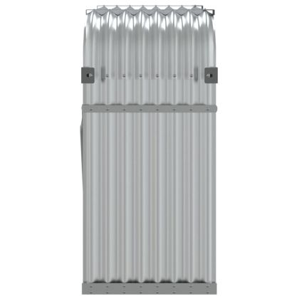 Поставка за дърва, сребрист, 120x45x100 см, поцинкована стомана