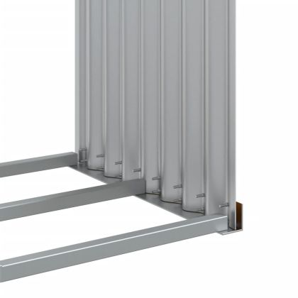 Поставка за дърва, дървесен вид, 120x45x100 см, стомана