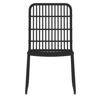 Градински трапезен комплект, 7 части, черен