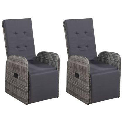 Градински трапезен комплект, 5 части, сив