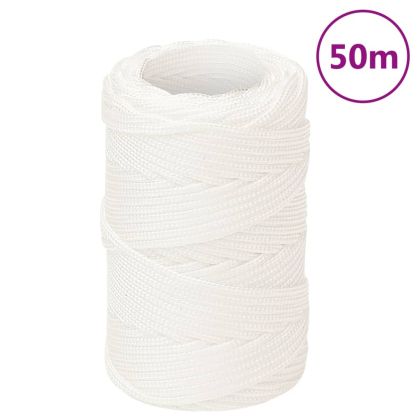 Въже за лодка бяло 2 мм 50 м полипропилен