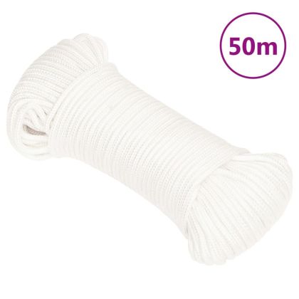 Въже за лодка бяло 3 мм 50 м полипропилен