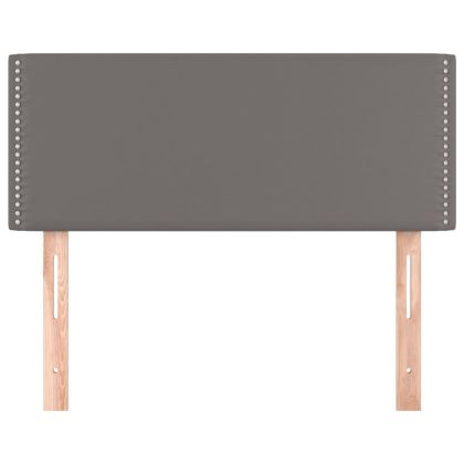 Горна табла за легло, сива, 80x5x78/88 см, изкуствена кожа