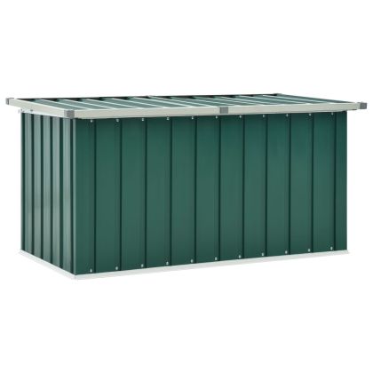 Градинска кутия за съхранение, зелена, 129x67x65 см