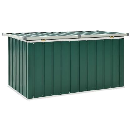 Градинска кутия за съхранение, зелена, 129x67x65 см