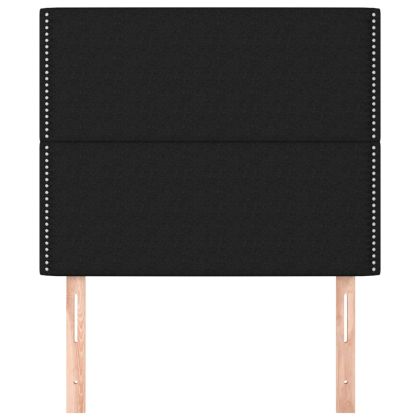 Табла за легло, черна, 80x5x118/128 см, плат