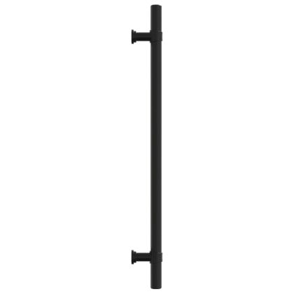 Дръжки за шкафове, 5 бр, черни, 224 мм, неръждаема стомана