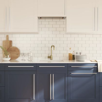 Дръжки за шкафове, 5 бр, сребристи, 480 мм, неръждаема стомана