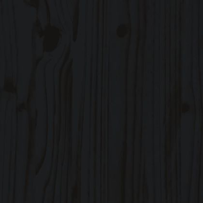 Градински среден диван, черен, бор масив