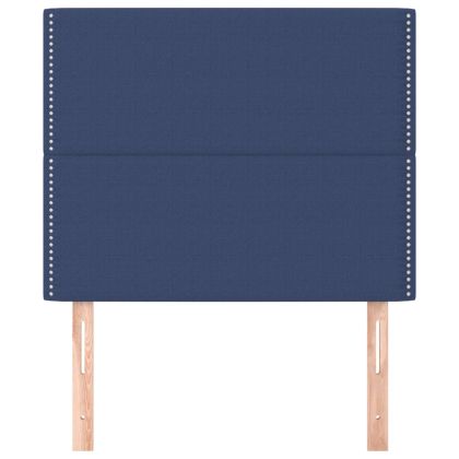 Табла за легло, синя, 90x5x118/128 см, плат