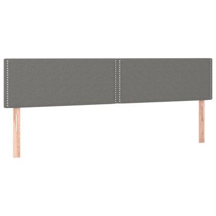 Горни табли за легло, 2 бр, тъмносиви, 90x5x78/88 см, плат