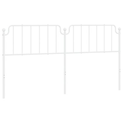 Метална резервна табла за легло, бяла, 200 см