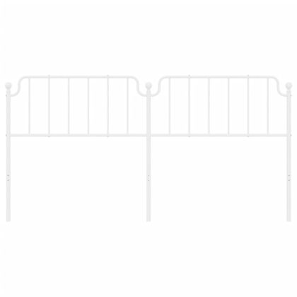 Метална резервна табла за легло, бяла, 200 см
