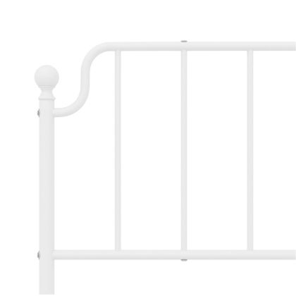 Метална резервна табла за легло, бяла, 200 см