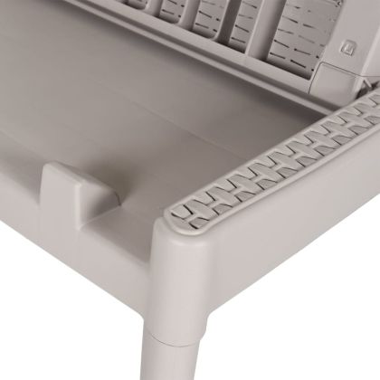 Шезлонг, капучино, 186x60x29 см, PP