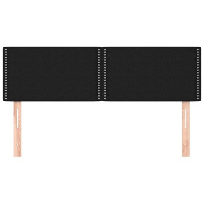 Табла за легло, черна, 144x5x78/88 см, плат
