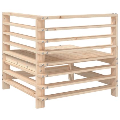 Градински ъглов диван, бор масив