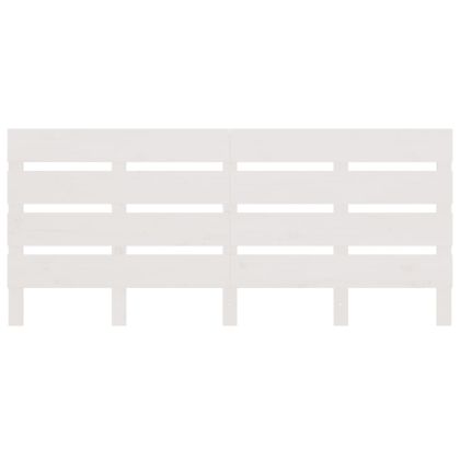 Табла за спалня, бяла, 120x3x80 см, борово дърво масив