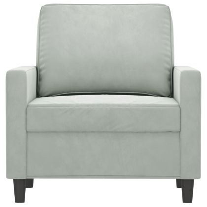 Фотьойл, светлосив, 60 см, кадифе