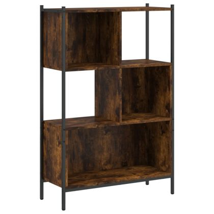 Библиотека, опушен дъб, 72x28x109 см, инженерно дърво