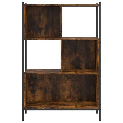 Библиотека, опушен дъб, 72x28x109 см, инженерно дърво