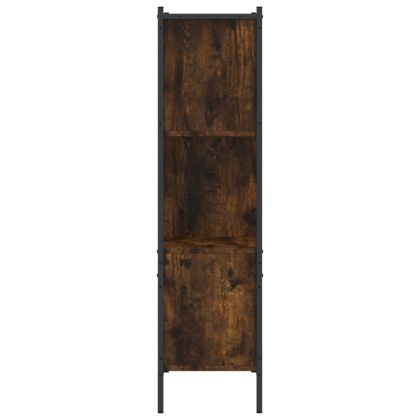 Библиотека, опушен дъб, 72x28x109 см, инженерно дърво