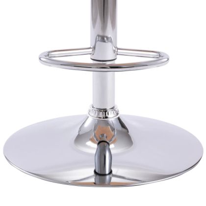 Бар табуретка, кремав, изкуствена кожа