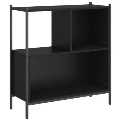 Библиотека черна 72x28x77,5 см инженерно дърво
