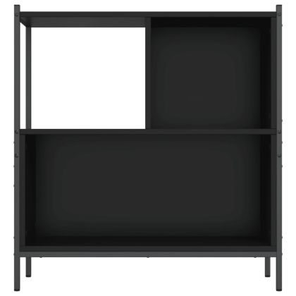 Библиотека черна 72x28x77,5 см инженерно дърво