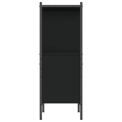 Библиотека черна 72x28x77,5 см инженерно дърво