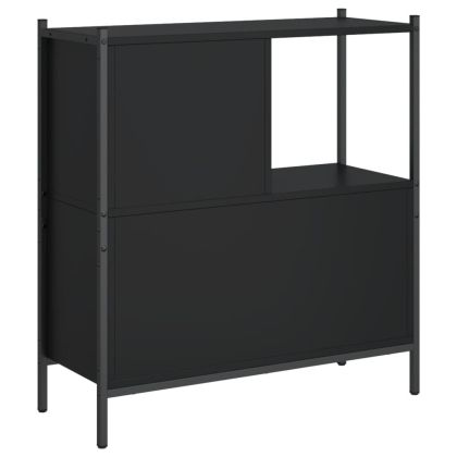 Библиотека черна 72x28x77,5 см инженерно дърво