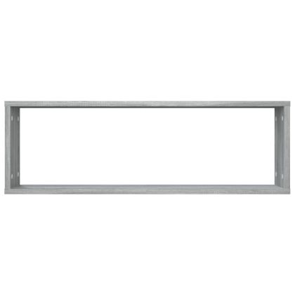 Стенни рафтове 4 бр сиви сонома 80x15x26,5 см инженерно дърво