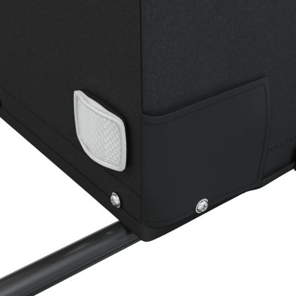 Ремарке за велосипед, черно и сиво, 30 кг, желязо